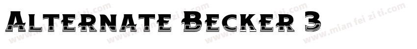Alternate Becker 3字体转换